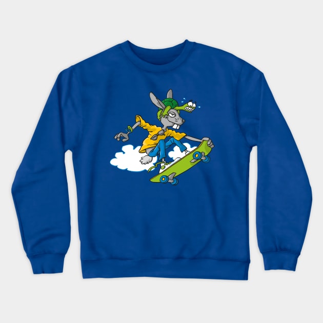 Hare and Tortoise Crewneck Sweatshirt by Freehanddk